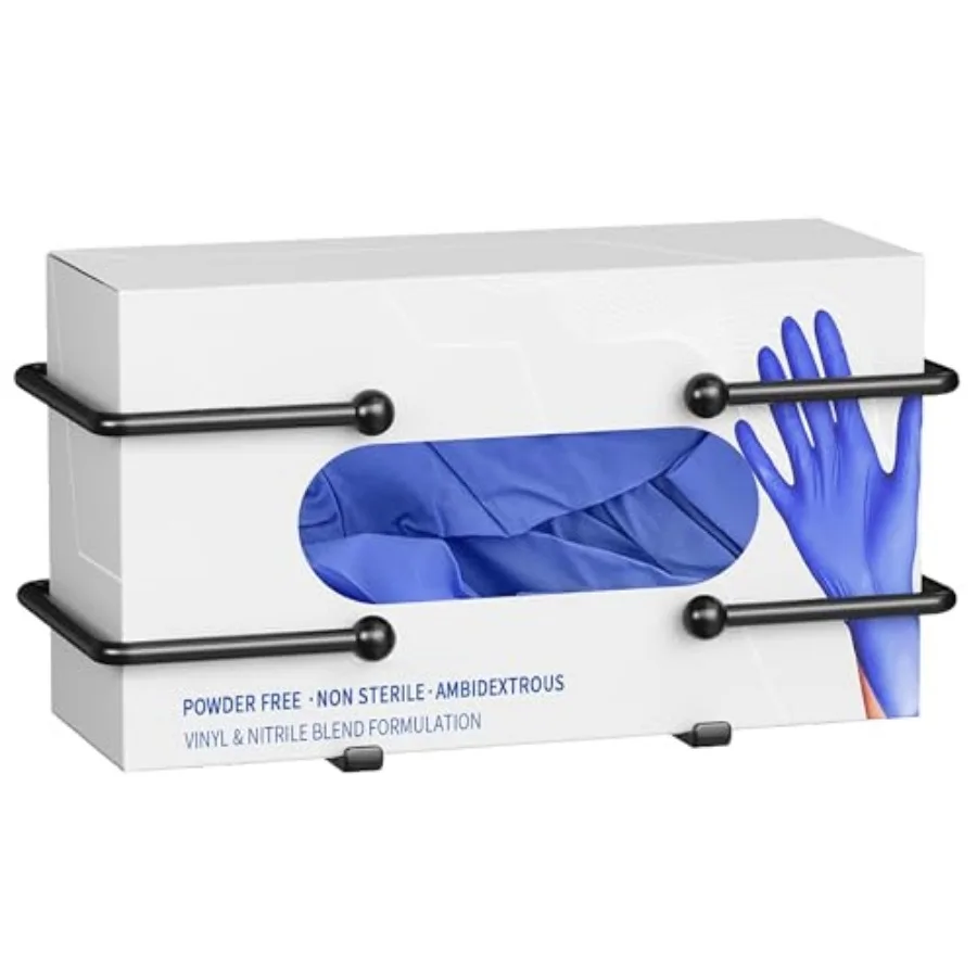 

Glove Box Dispenser Wall Mount: Glove Holder Organizer for Disposable Glove Box and Tissue Box - Glove Organizer on Wall in Lab