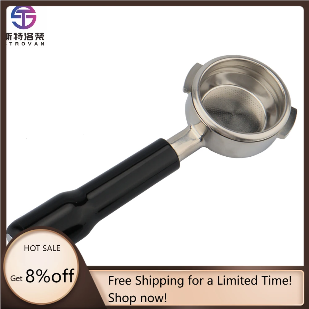 

STLF WJW 304 Stainless Steel Espresso Portafilter Single 58mm Coffee Bottomless Portafilter for Nuova Simonelli