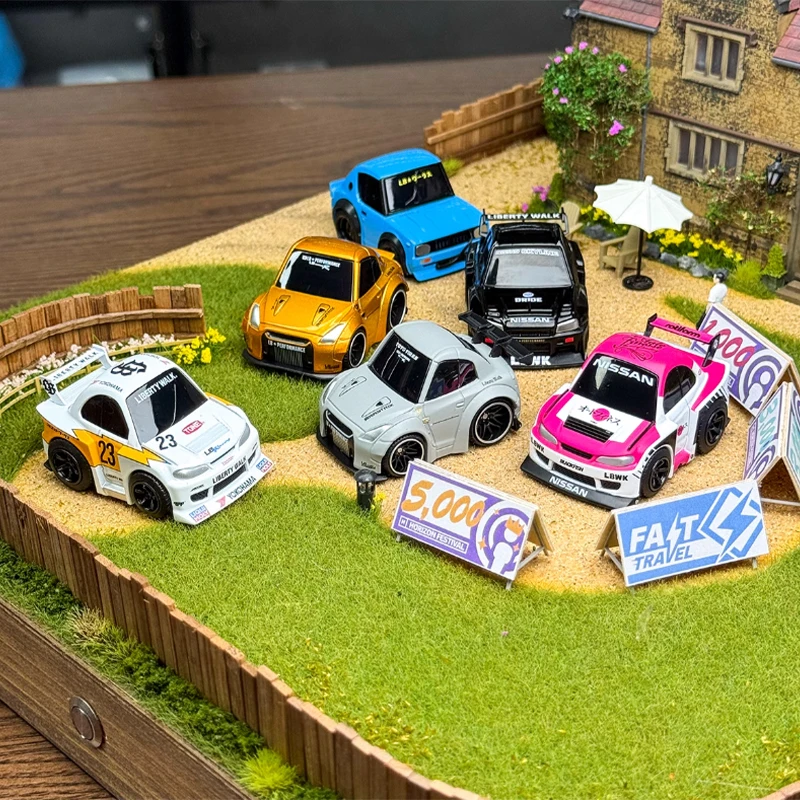 دييكاست الأصلي 1:64 مقياس Qube Carz R35 محاكاة سبيكة سيارة نموذج جمع الديكور لعبة هدية تذكارية العرض #1