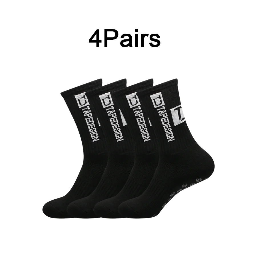 4 Pairs Anti-slip Soccer Men New Outdoor Sports Grip Football Socks Running Cycling Hiking Women Yoga Soccer Training Socks