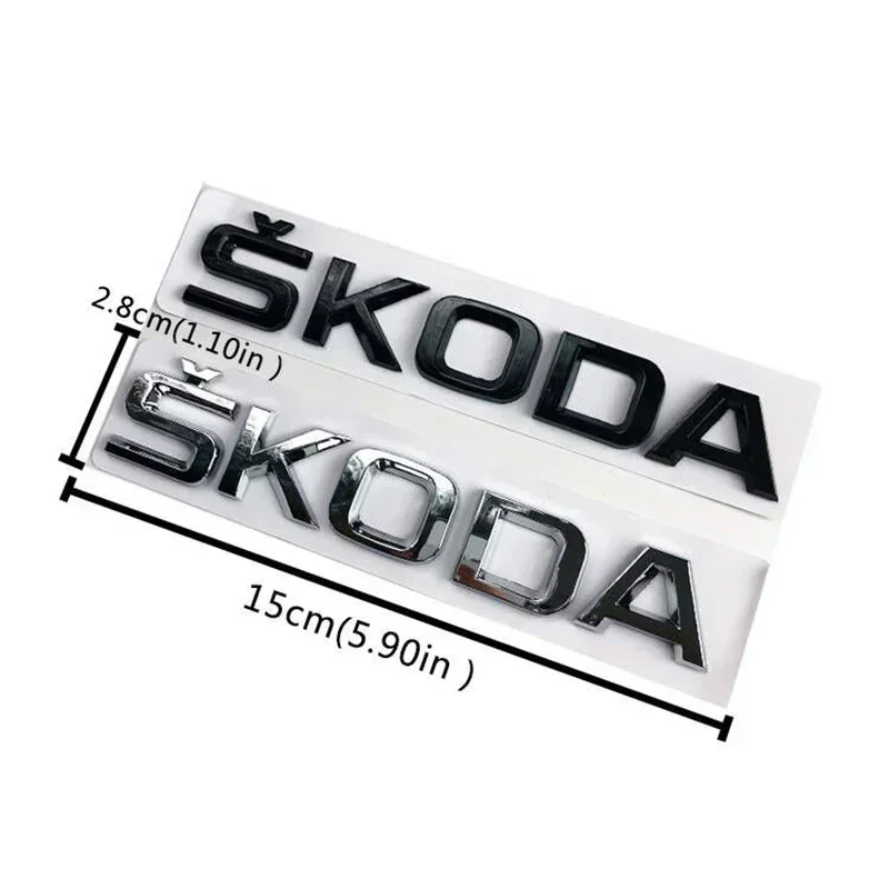 ABS Letter Emblem Sticker for Skoda RS Yeti Fabia Superb Octavia Kodiaq Karoq Tour Rapid Car Rear Trunk Badge Auto Accessories