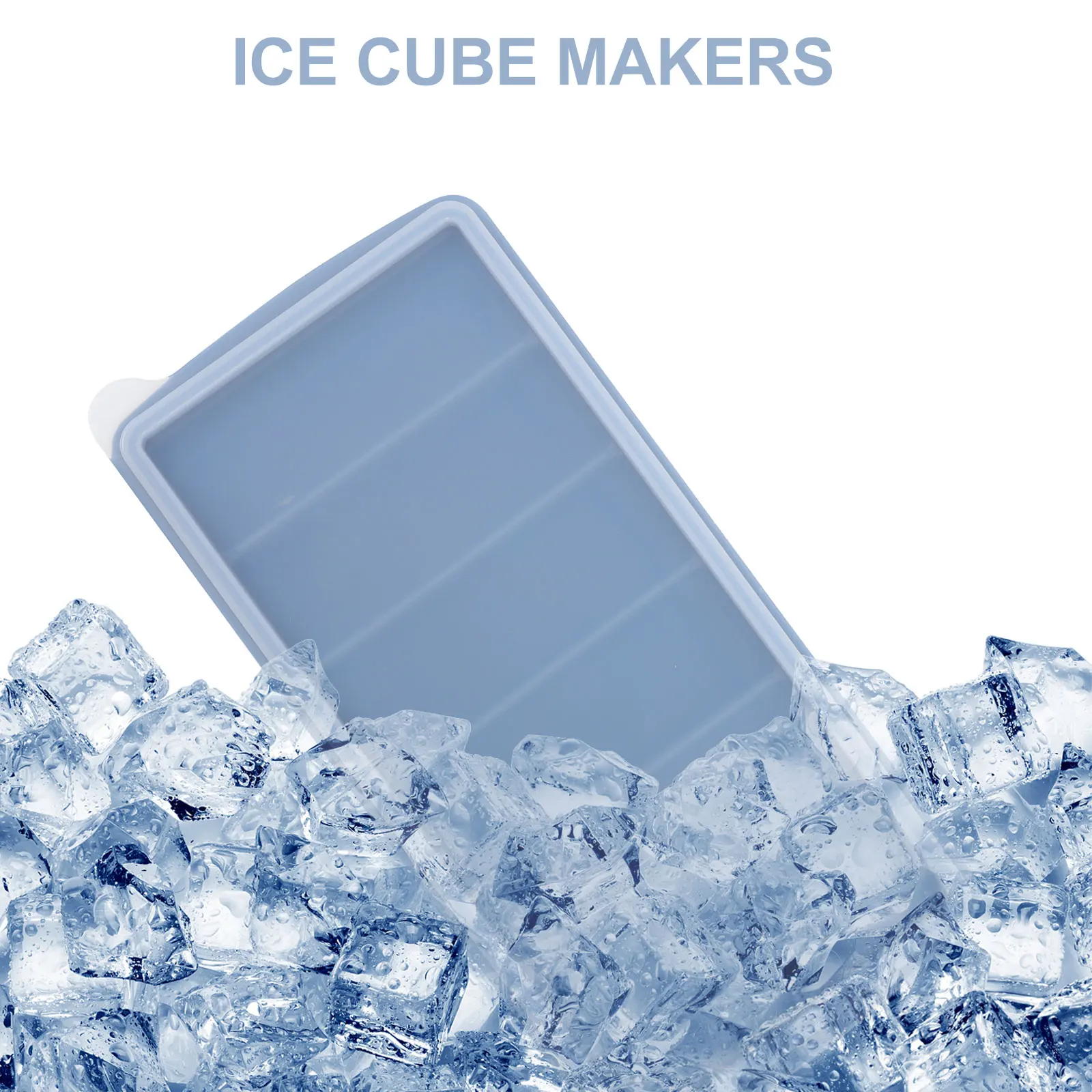 

1pc Cube Molds Reusable Silicone Classic Bar Ice Tray DIY Ice Making Mold Food Preservation Container Kitchen Bar for Summer