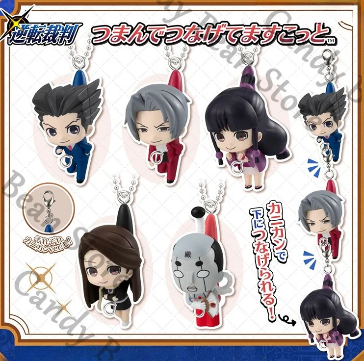 Anime authentique ‌ ‌ Figurine capsule de cosplay Ace Attorney Phoenix Wright Miles Edgeworth Maya Fey, modèle de la série de dessins animés
