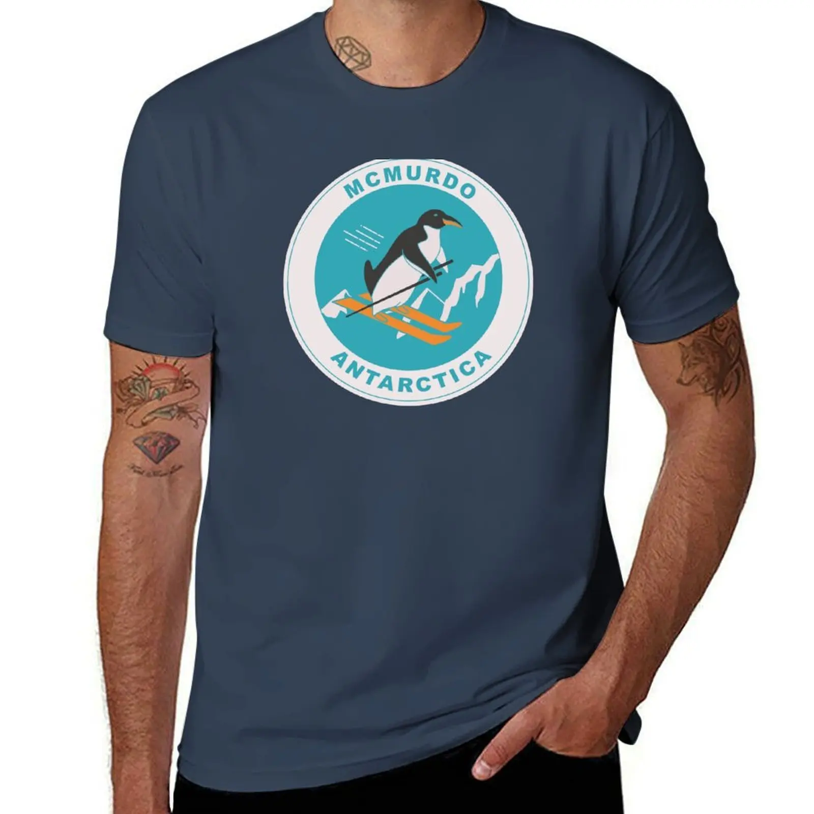 

McMurdo Antarctica Penguin T Shirt, Sticker T-Shirt mens graphic t shirts man graphic t shirt T-Shirt