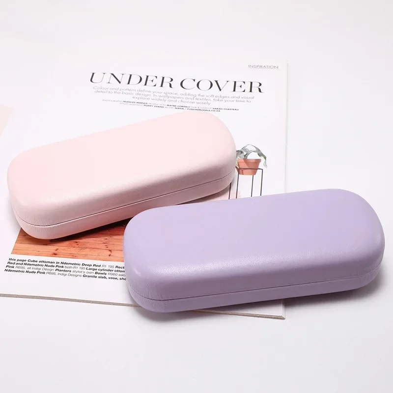 Glasses Case Sunglasses Case Stylish Anti-stress Leather Glasses Case Student Portable Glasses Storage Box Estuche Lentes 안경케이스