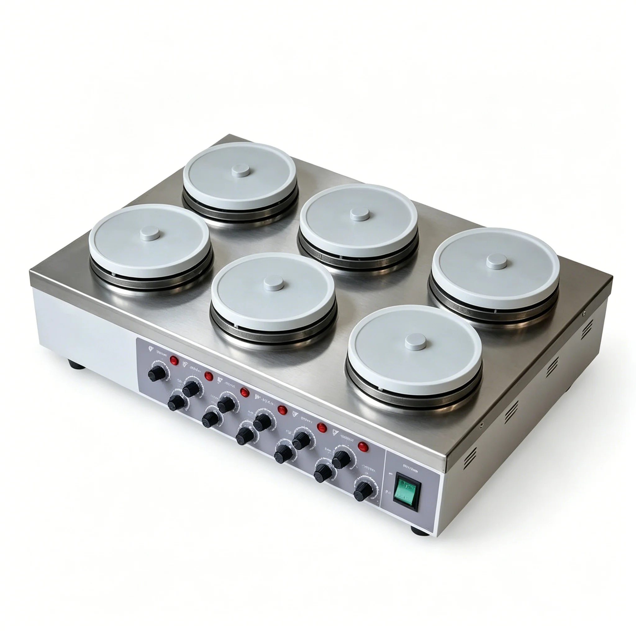 Laboratory Equipment Multi-position Analog Control Ceramic Hot Plate Magnetic Stirrer 6 Working Stations Independent Temperature