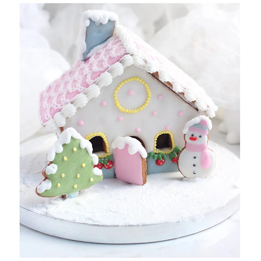 

8 Pcs Christmas Tree Cookie Cutters Mold DIY Plastic Baking Tools For Cookies Chocolate Sugar Biscuits Cake