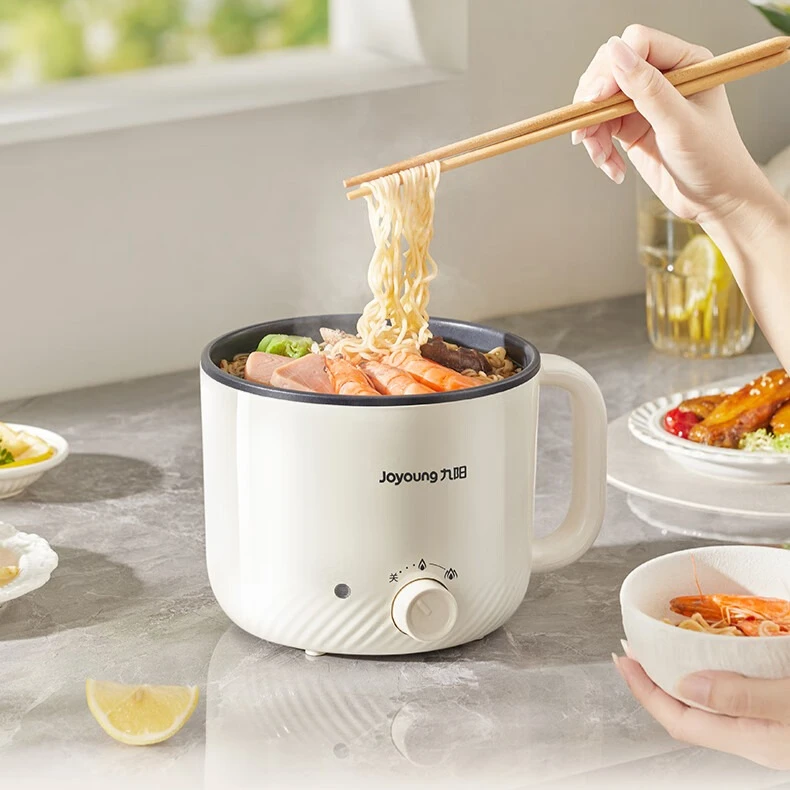 Joyoung Electric Cooker for Student Dormitories, 1.8L Multi-functional Instant Noodle and Electric Hot Pot for 1-2 People