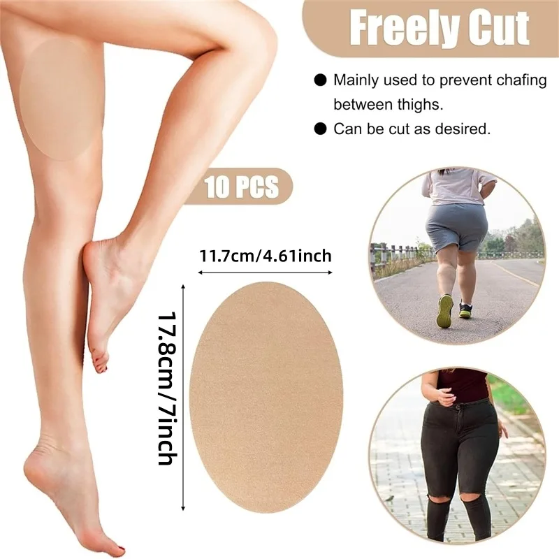 Women Inner Thigh Anti-wear Patch Tape Spandex Invisible Body Anti-friction Pads Patches Not Stuffy Insole Leggings Bandage