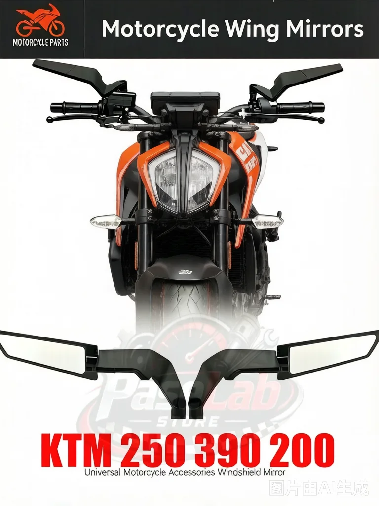 Für KTM 250 390 200 690 125 DUKE 990 SUPER R 790 1290 Motorrad-Spiegel Stealth Winglets Spiegel Drehbar Einstellbare Spiegel