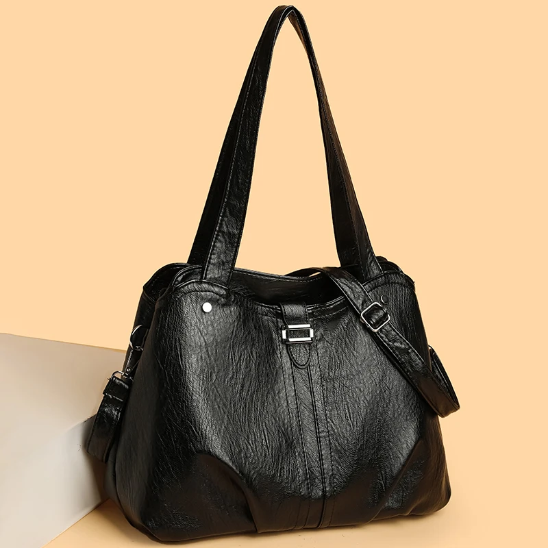 Sacs à bandoulière multi-poches pour femmes, cuir souple, haute qualité, sacs à main de luxe, grande capacité, sac maman, nouveau sac