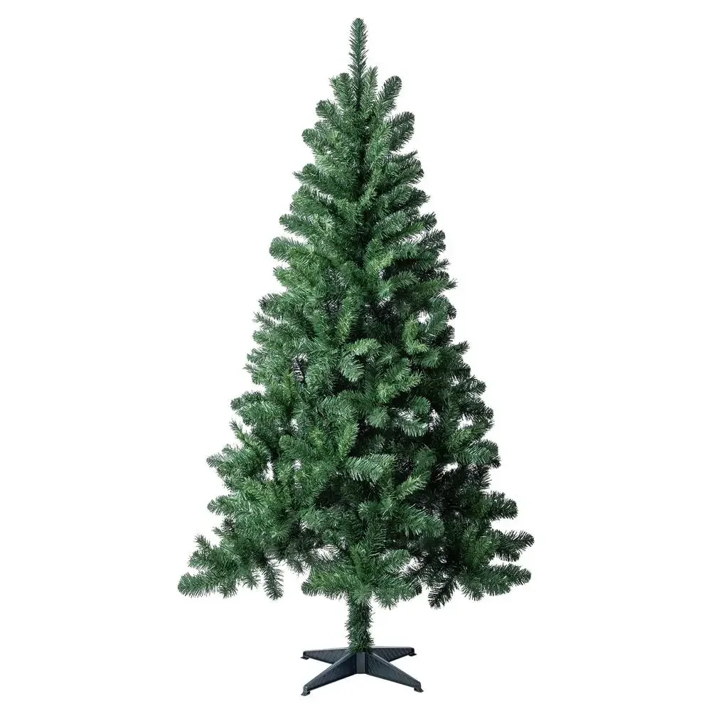 6.5ft Un-Lit Triangular Spruce Christmas Tree Stand 642 Branch Tips Setup Quickly Secure Stand Natural Look Sturdy Top Branch