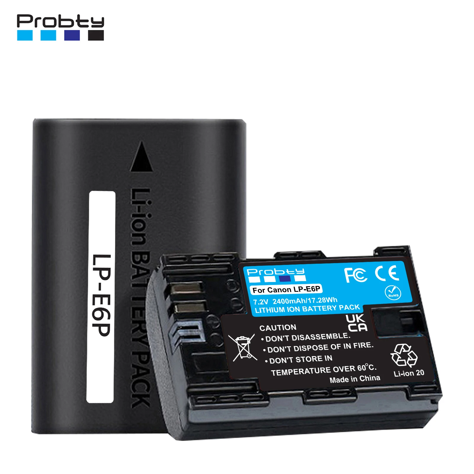 Probty 2400 mAh LP-E6P LP E6P lp e6p Battery for CANON EOS R5 II R6 R5 Camera