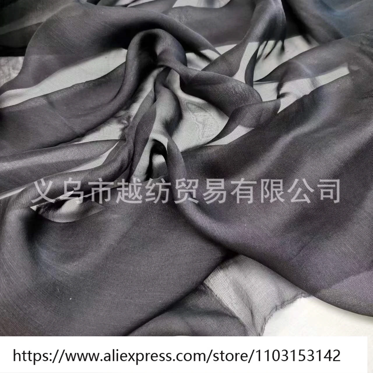 Zomer lichte en dunne zijden stof Pure kleur chiffon jurk gevoerde stof