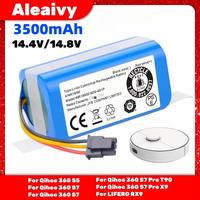 14.4V/14.8V for Qihoo 360 S5 S7 T90 6800mah Robot Vacuum Cleaner Battery Pack Robotic Vacuum Cleaner Replacement Batteries