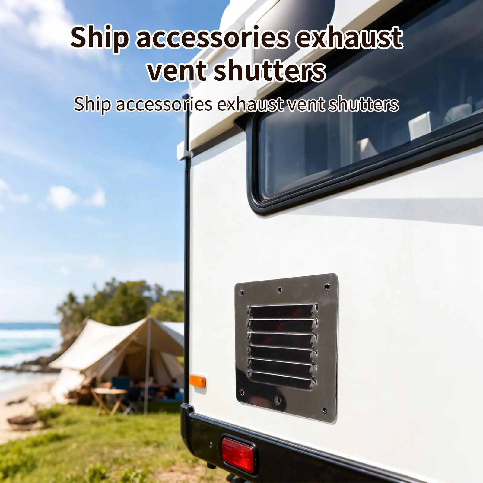 RV Air Vent Louver No Loosening Rustproof Ventilation Outlet Grille Marine Boat Vent for Boats RVs Wall Engine Outdoor Fishing