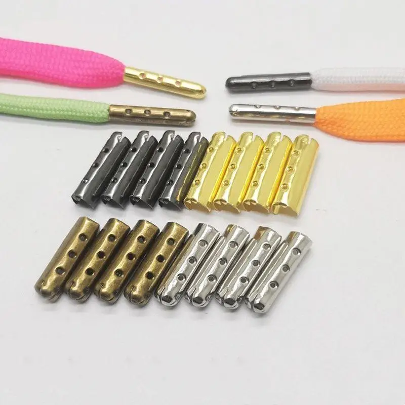 100 PCS Set DIY Shoelaces Repair Shoe Lace Tips Replacement Head For Shoestrings Bullet Aglets Round Accessories For Shoe Laces