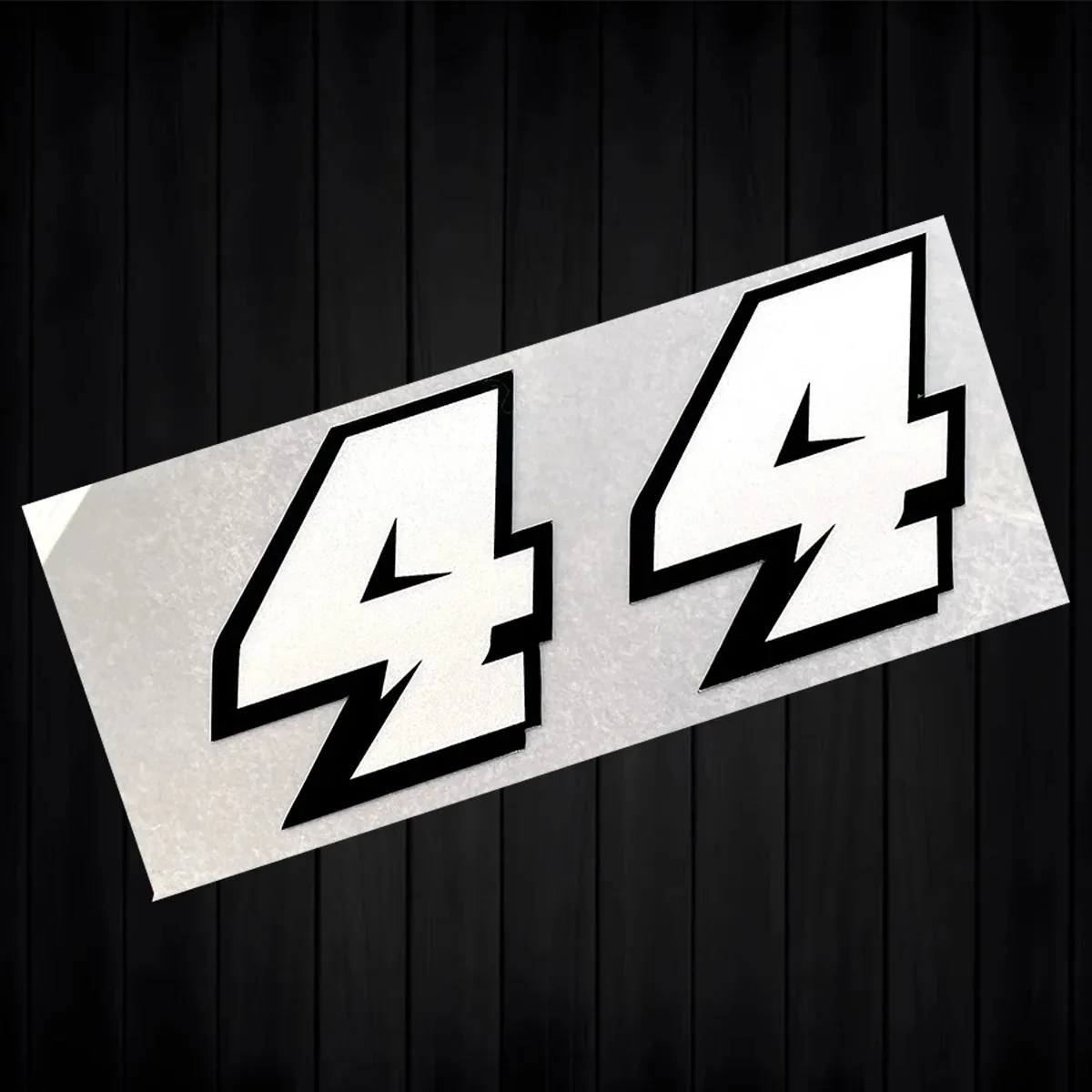 2 Stück 0123456789 Lustige Schwarz-Weiß-Stil Nummern-Motorradaufkleber Motorrad-Tank Seitenverkleidung Roller-Helm DIY Vinyl-Aufkleber