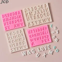 JCD DIY Arabic Numerals English Alphabet Silicone Mold Handmade Chocolate Pastry Cake Decoration Baking Tool Fondant Cookie Kit