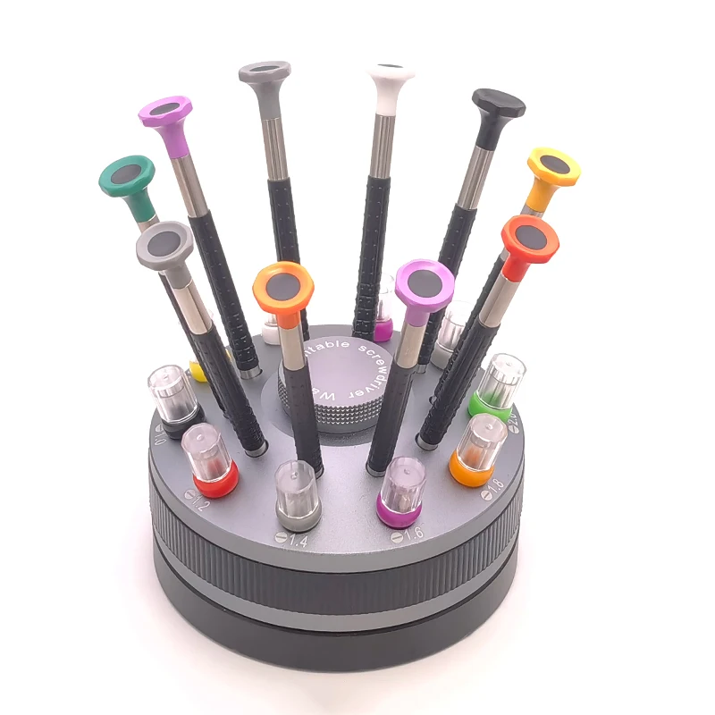 

Набор прецизионных отверток из нержавеющей стали, 10 шт., с 20 запасными лезвиями, для инструментов часовщика, инструментов для ремонта часов