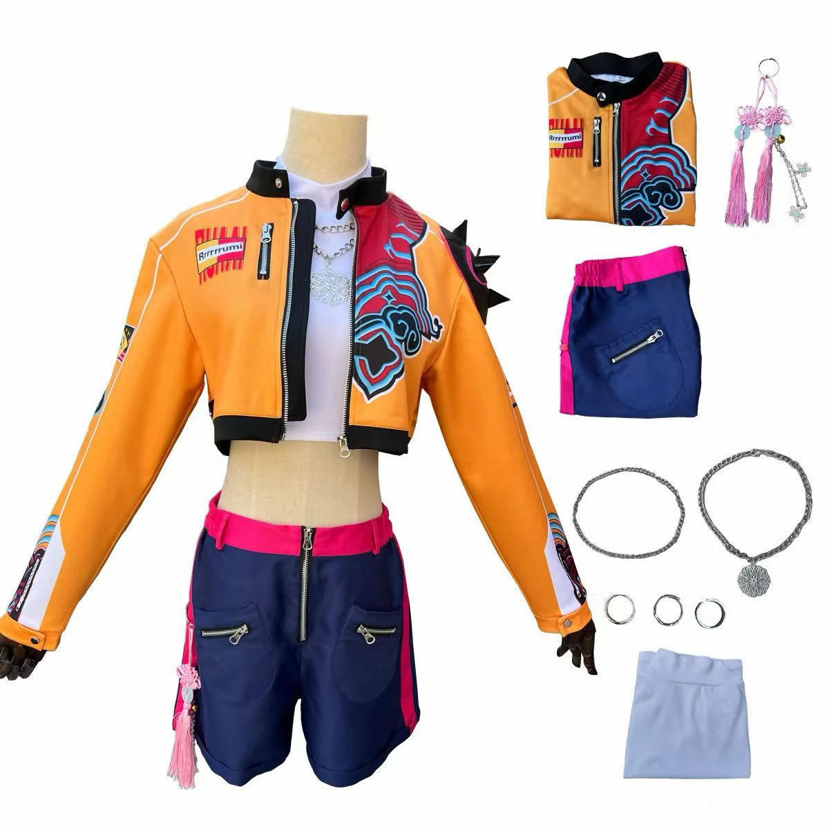 Costume Cosplay Rumi Parrucca Cosplay Rumi Vestito Di Halloween-image