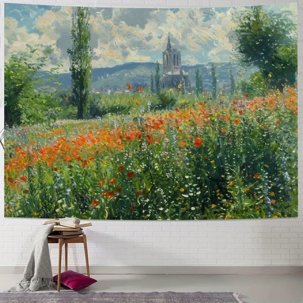 Gigantic Poppy Field Tapestry