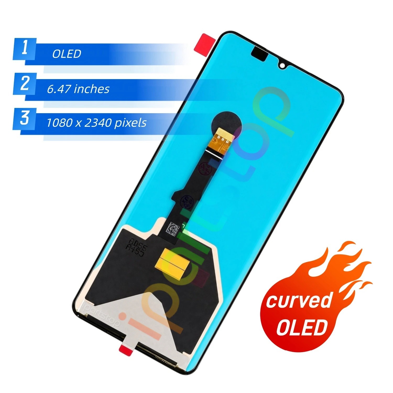 iParts Replacement New Display for Huawei P30 Pro VOG-L29 VOG-L09 VOG-AL00 L04 AL10 OLED Touch Screen with Frame Assembly OEM