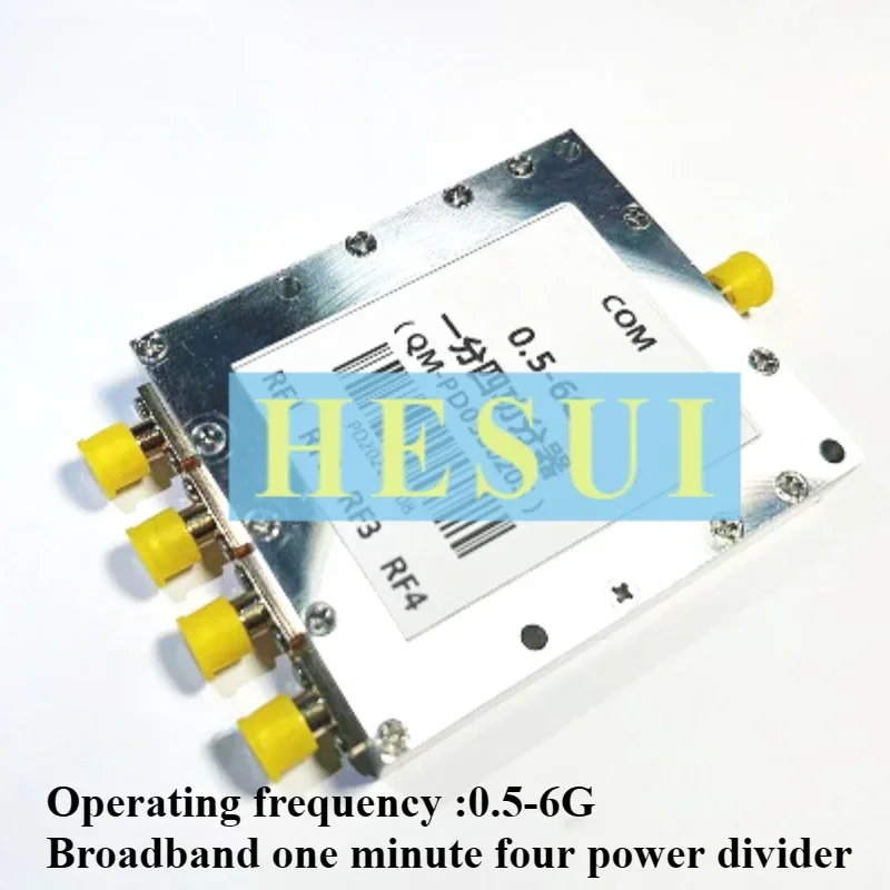 0.5-6G one-minute four-power divider Broadband 2.4G 5.8G SMA combiner