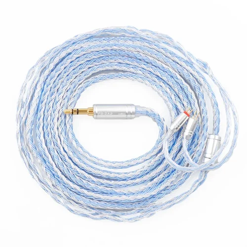 Imagen 1 del producto KBEAR ST16 Plus 5N Cable de auriculares de 2 metros Chapado en cobre y plata de un solo cristal de alta pureza Cable de auriculares con enchufe de 3,5mm/2,5mm/4,4mm