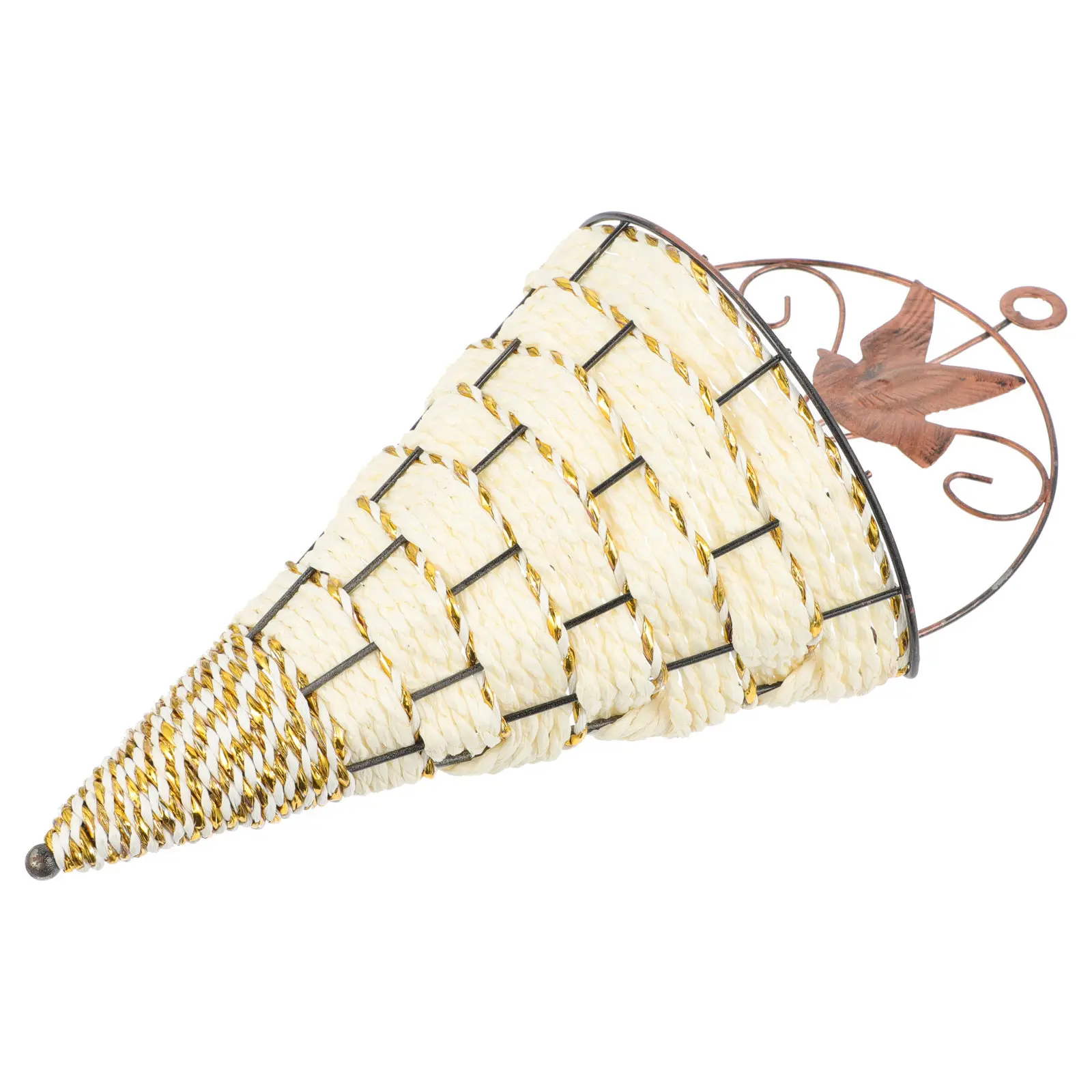 

Белая подвесная кашпо-корзина из ротанга для цветов, настенная, для дома и сада, прочная, с имитацией фарфора, дышащая, декоративная