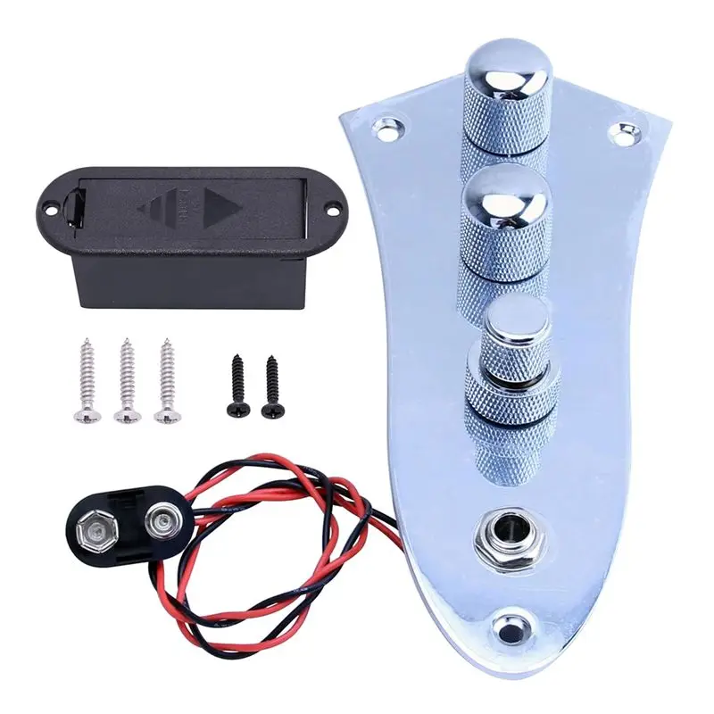 ABST 3 Jazz Loaded Wired Control Plate for 3 String Guitar Parts -09CR