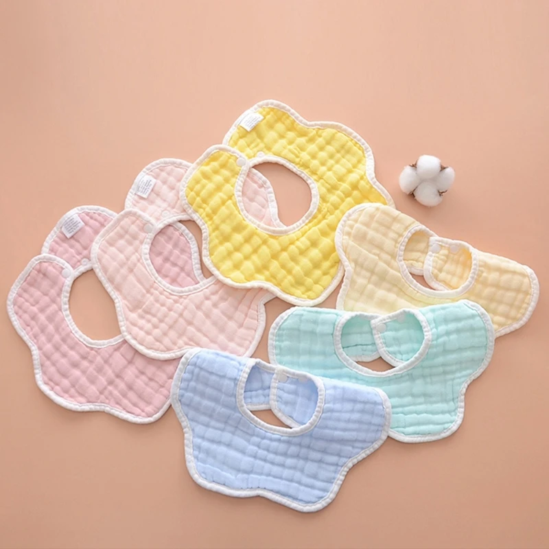 Colorful Baby Bibs 360-Degree Rotating Cotton Super Soft- & Absorbent Breathable Baby Bibs Babies Shower Present Dropship