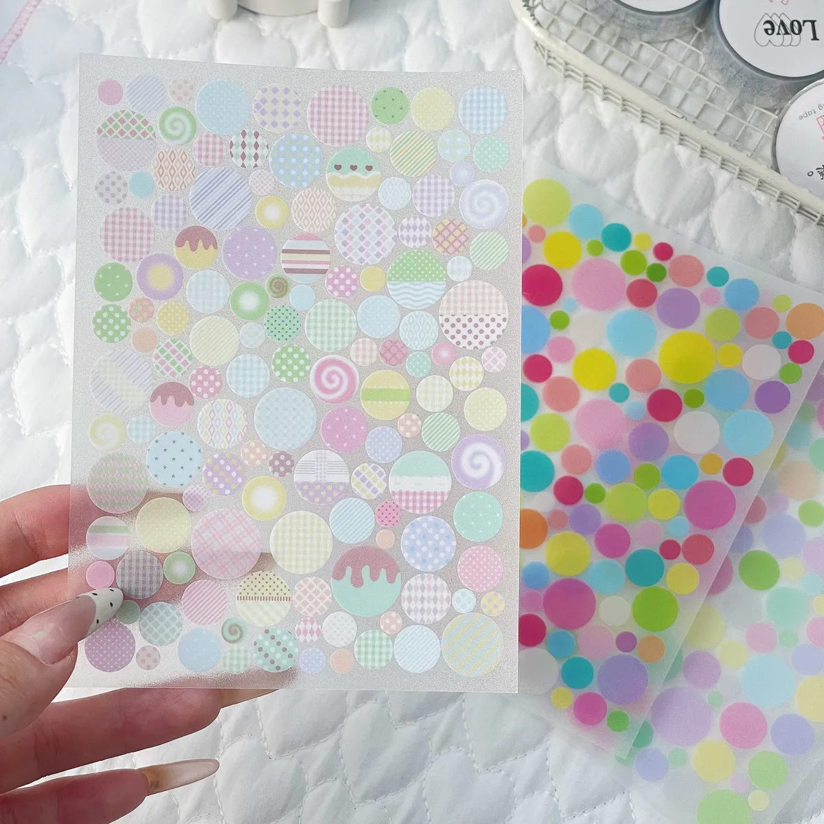 Basic Polka Dot Star Decor Stickers Self‑Adhesive for Hand Account