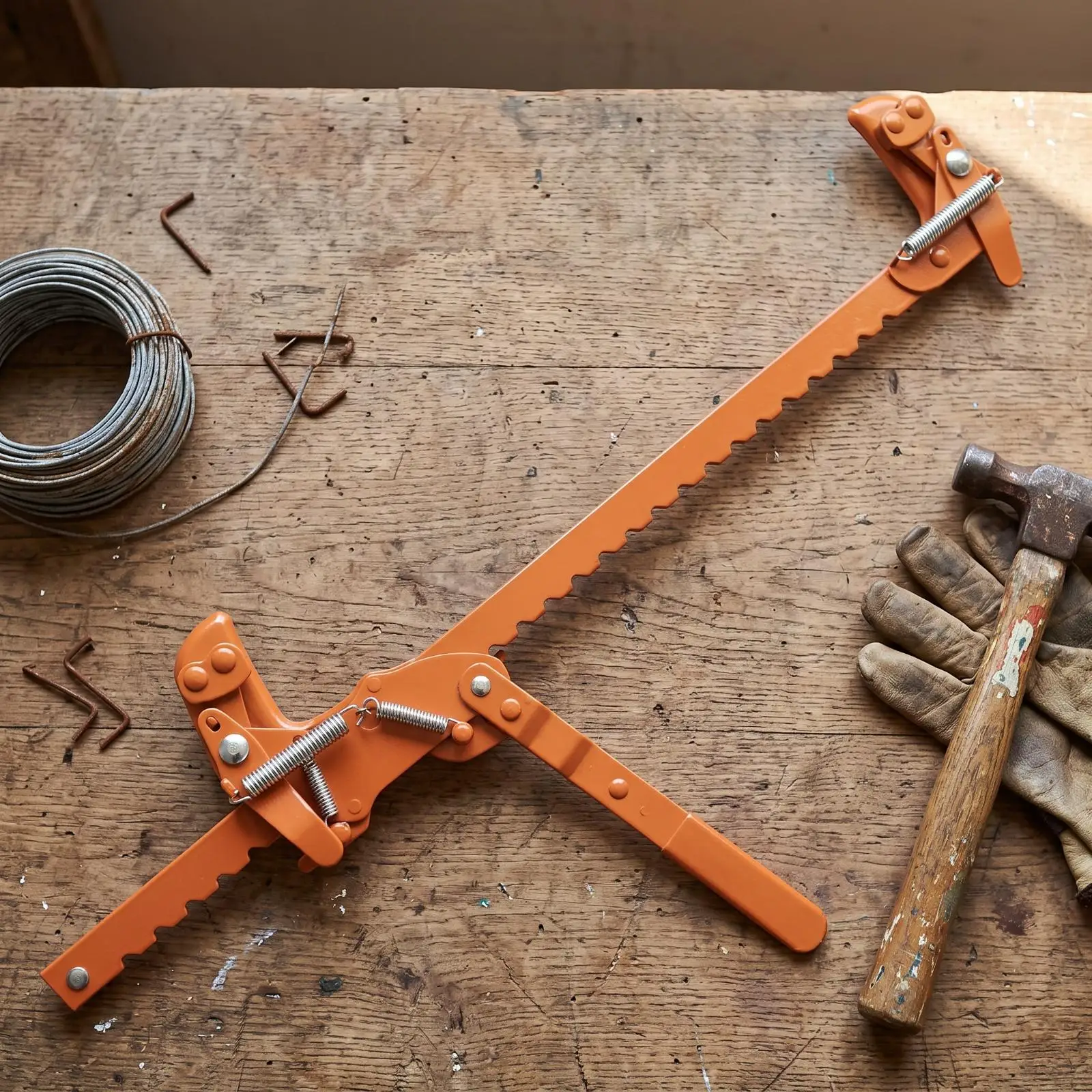Fence Stretcher with Clamping Grips Heavy-Duty Fence Stretcher Tool Wire Tensioner Hand-Operated Manual for Farmers, Farms