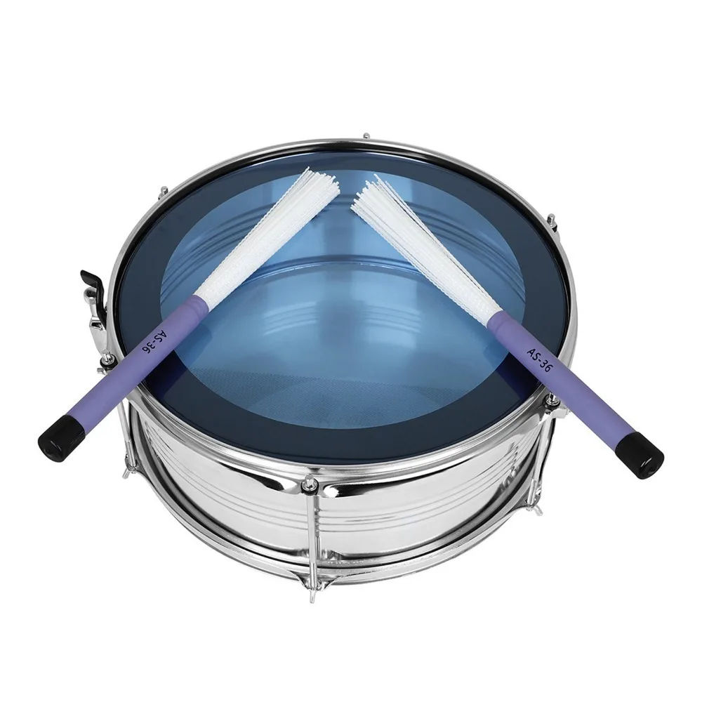 Slick Handle​ ​Drum Brush​ ​Nylon Telescopic Bristle​ White Purple/White Orange ​Maple Drumsticks​ Lightweight