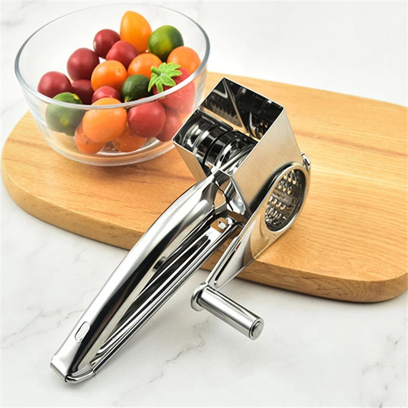 

4-in-one stainless steel rotary cheese slicer, 4-device manual rotary cheese multi-functional grinder, butter cutter, kitchen sm