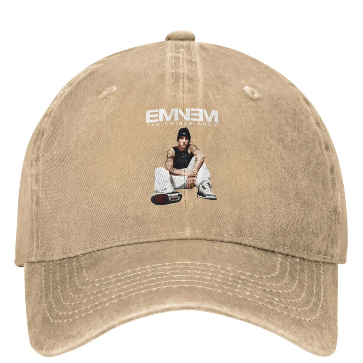 Detailed In A Close Up Shot Baseball Cap EminemVintage Men Women Trucker Hat Sun-Proof Running Hippie Baseball Cap Birthday Gift