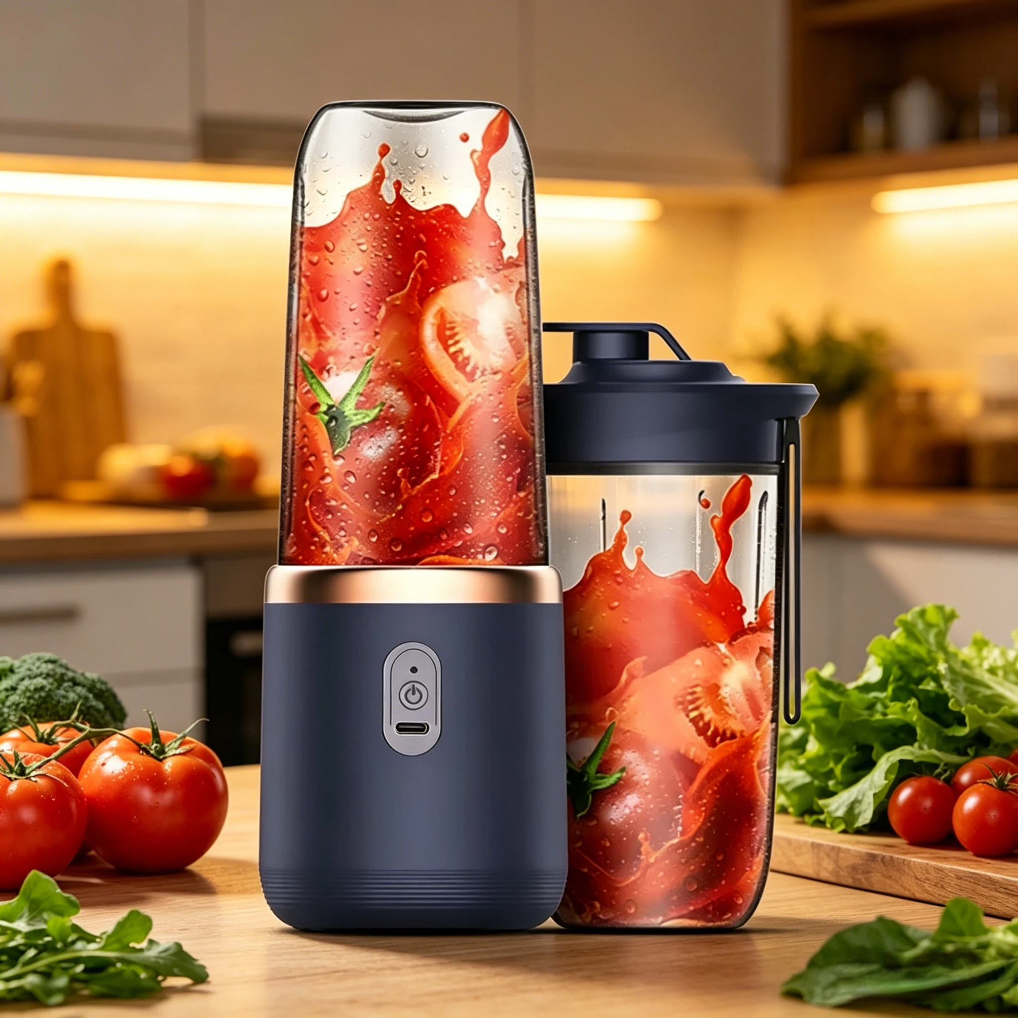 NUEVO Y POPULAR Licuadora Portátil USB de 400 ml, Vaso Mezclador Eléctrico de Viaje para Smoothies y Batidos, Mini Mezcladora de Cocina