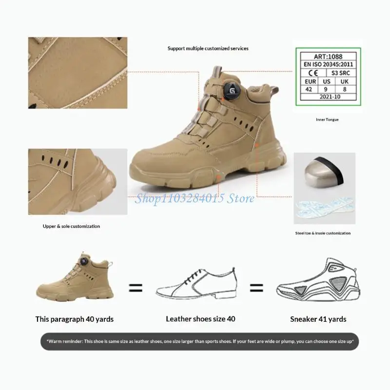 R6FF Steel Toe Safety Work Puncture Resistant High Ankle Buckle Fastening Toe Safety For Construction and Work