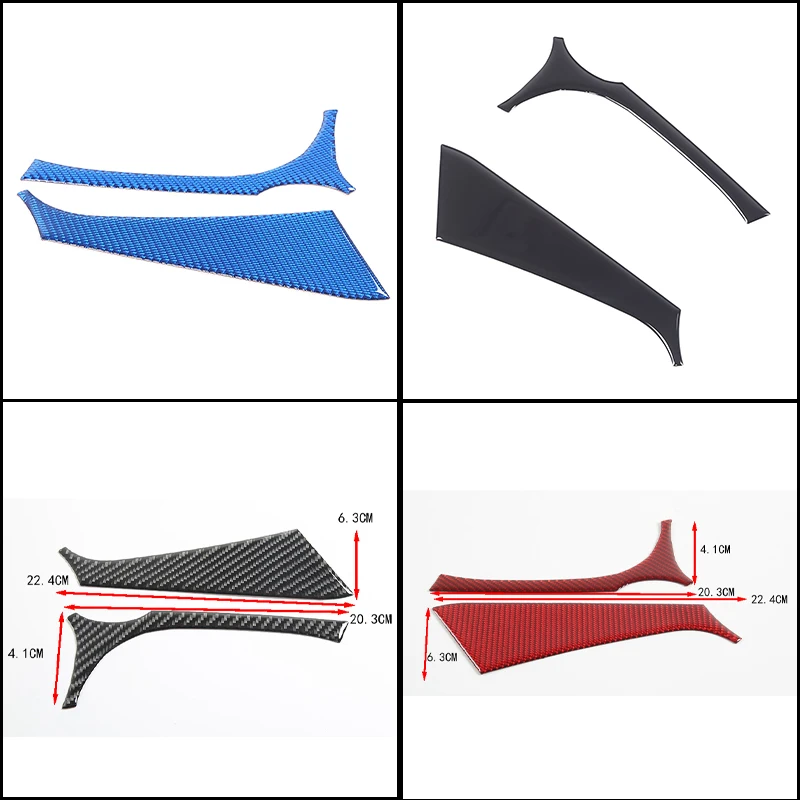 100% Real Dry Soft Carbon Fiber Inner Door Pull Handle Cover Set for Chevy Corvette C6 2005-2013 Driver Accessories 2Pcs LHD