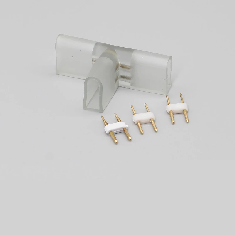 2Pin 4 Pin Connector I L T Shape For 220V Single Color Or RGB Neon Light Strip 8mmx16mm 9mmx18mm Flexible Led Light Accessories