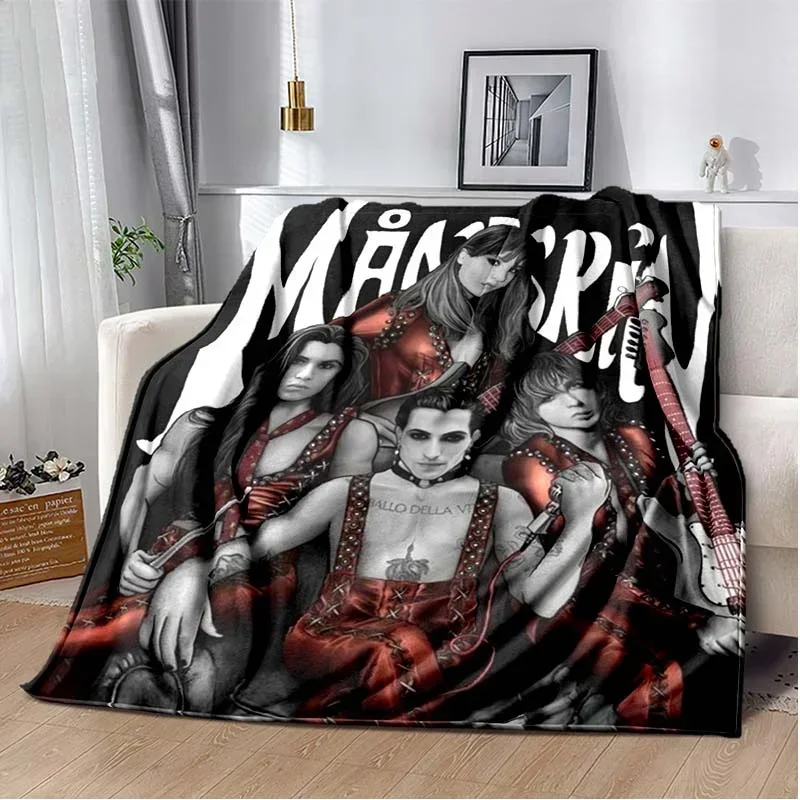 2026 New Music Rock Band M-Maneskin Printed Blanket, Flannel Blanket Cover Blanket, Living Room Bedroom Bed Sofa Insulation Blan