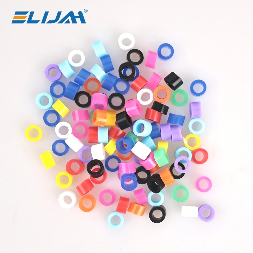 

ELIJAH 100 Pcs/pack Dental Silicone Code Ring High Temperature Sterilizable Colorful Code Rings Has Excellent Elasticity