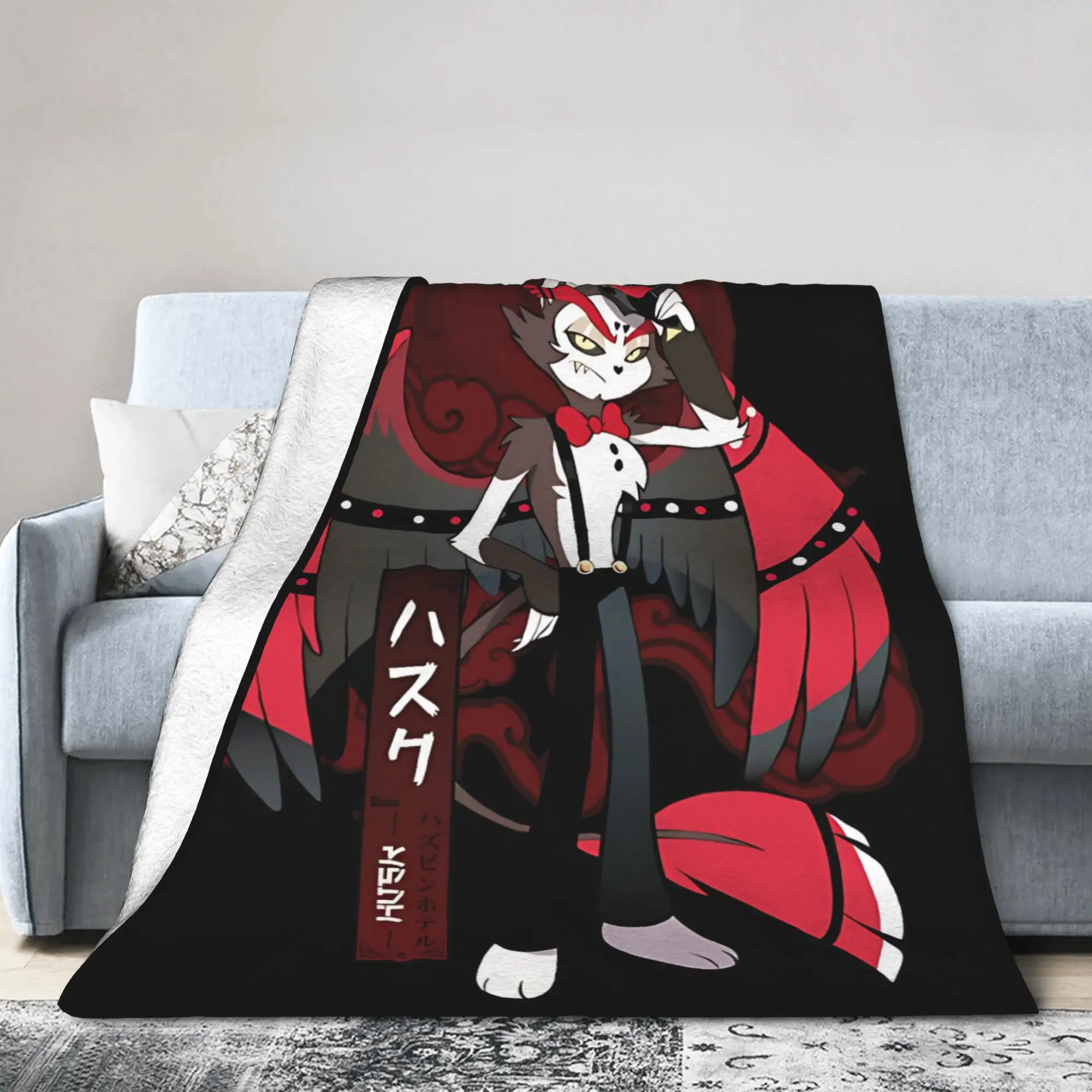 

Husk Hazbined Hoteled Blankets Fleece Spring/Autumn Portable Warm Throw Blanket for Bedding Travel Bedding Throws