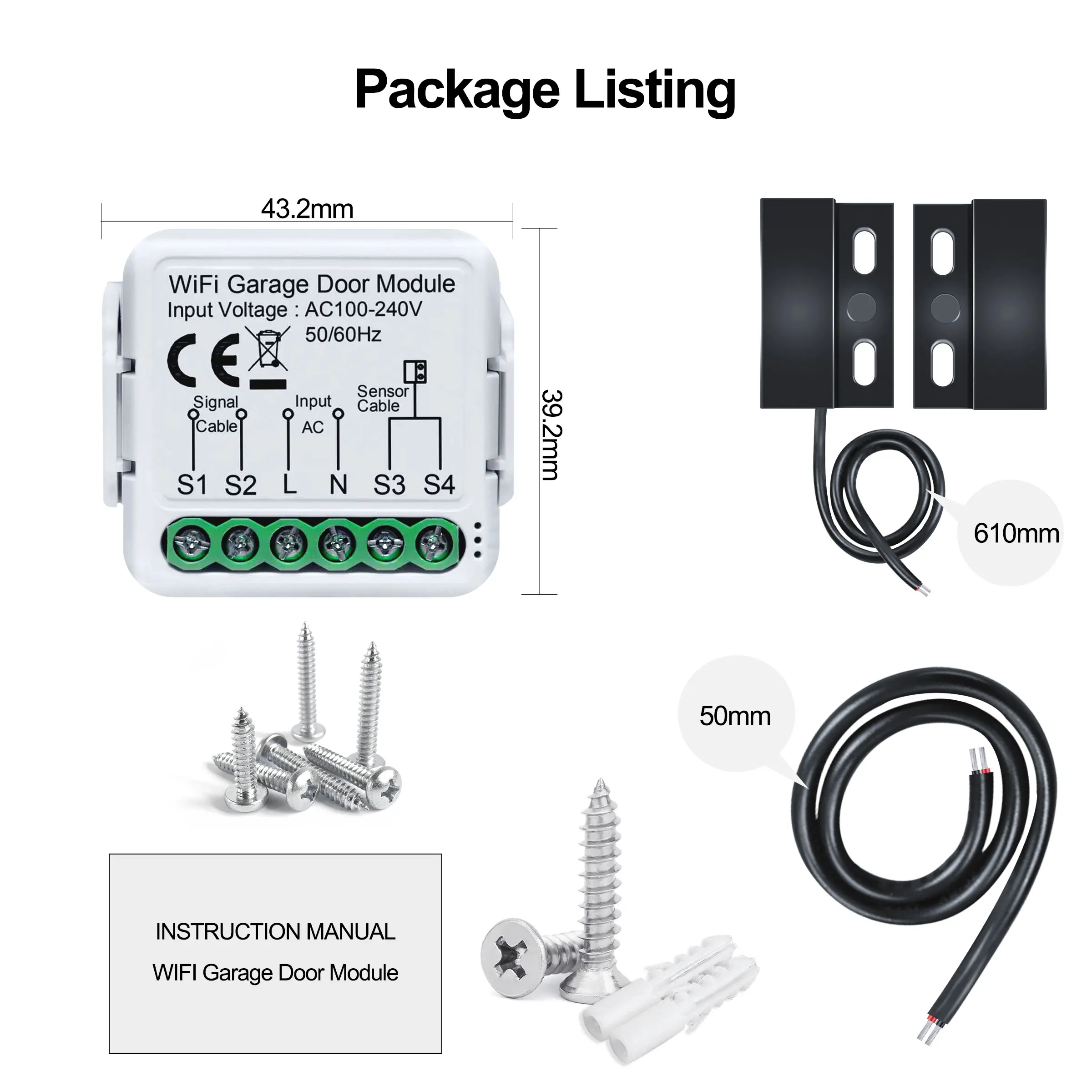 GIRIER-controlador inteligente para abrir puertas de garaje, dispositivo con WiFi, compatible con aplicación de Control remoto por voz, funciona con