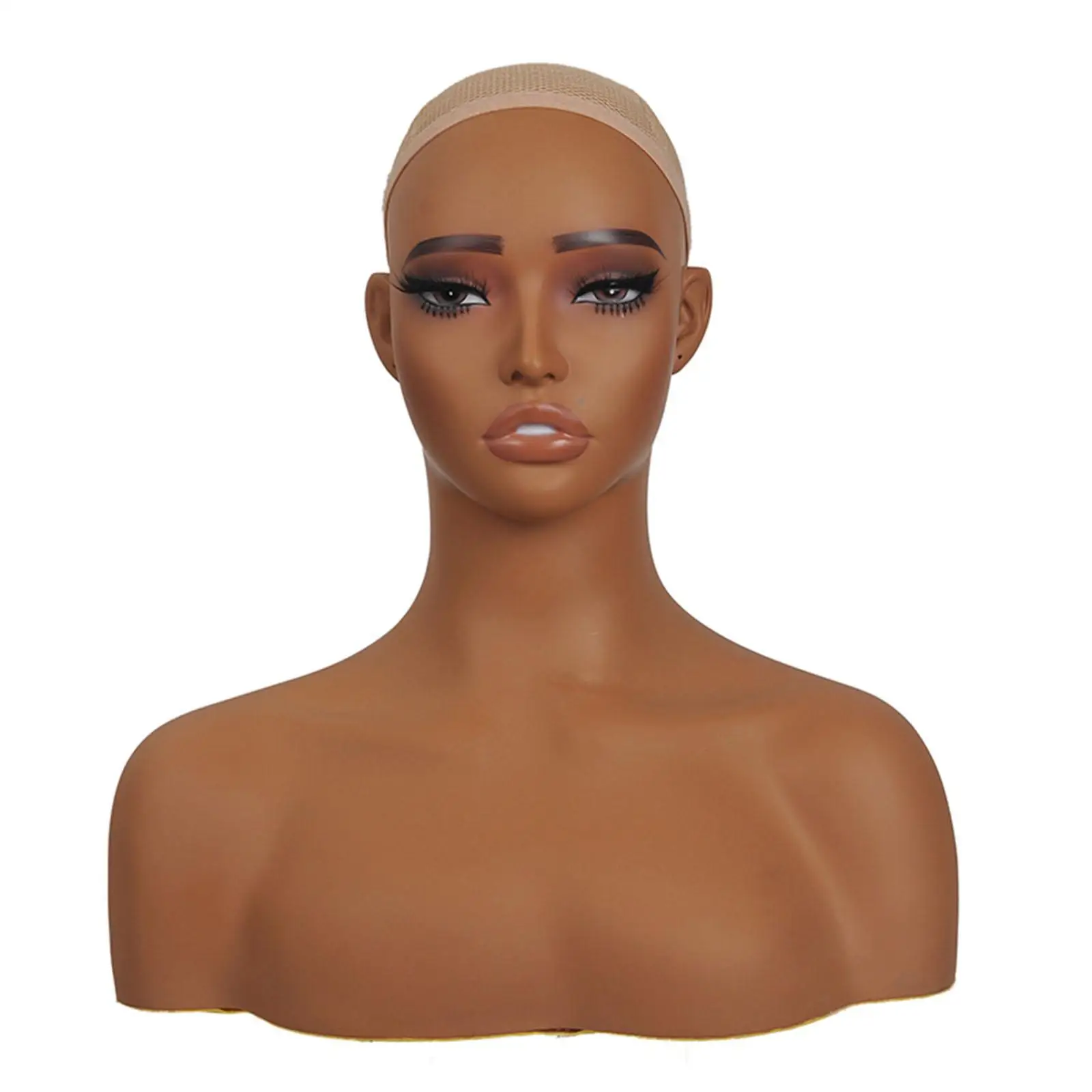 Realistic Mannequin Head Manikin Wigs Head Stand, Wigs Holder, Hat Display Rack, Wigs Display Model for Wigs Making Necklaces
