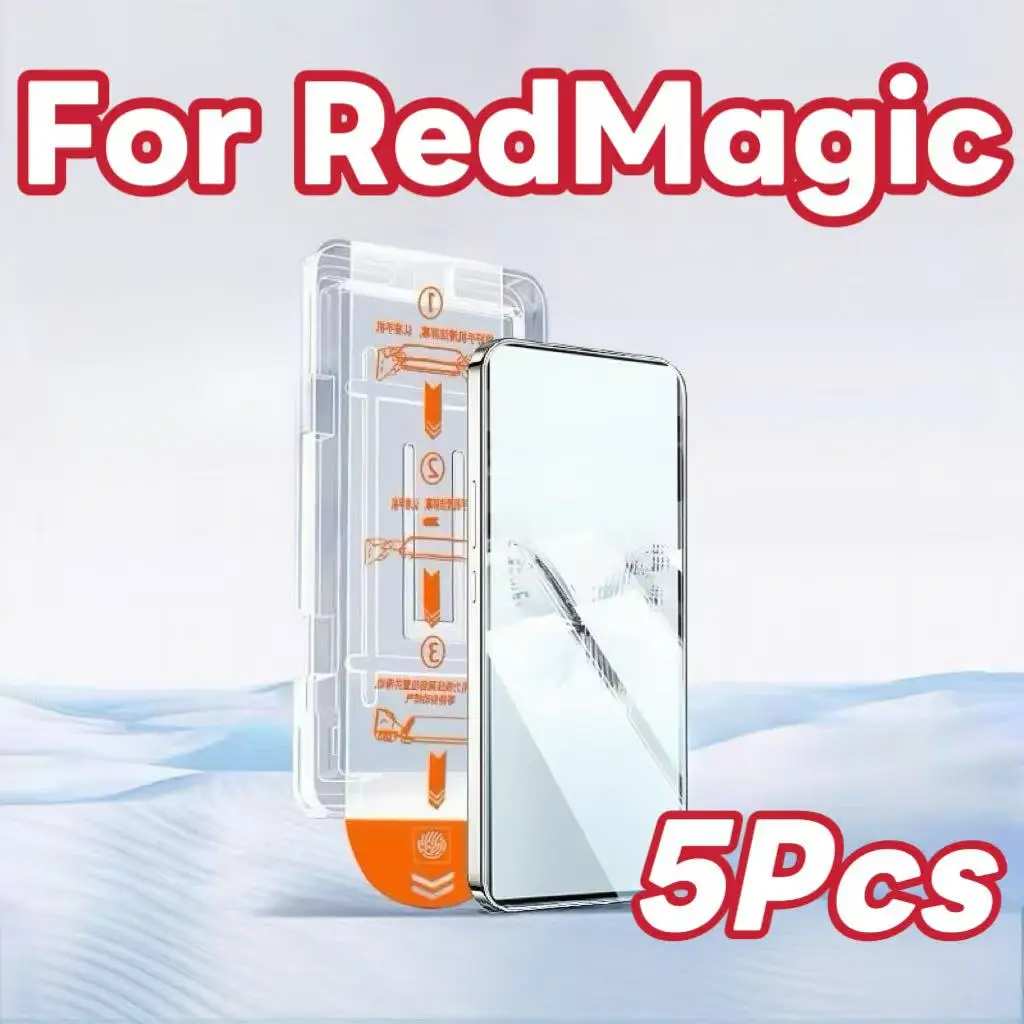 

5Pcs Ultrasonic No Dust Tempered Glass Screen Protector For ZTE Nubia RedMagic 8 9 10 11 Pro Plus 5G