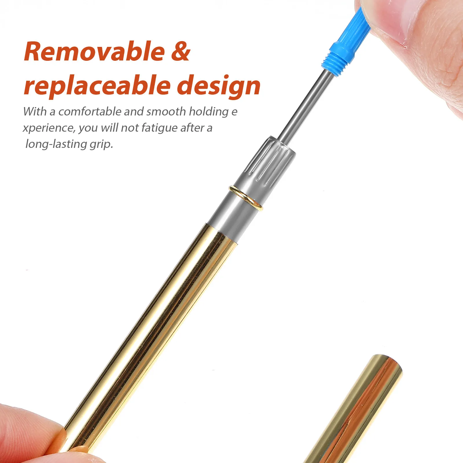 

6Pcs Ballpoint Pen Set Premium Metal Design Smooth Writing Tool School Office Supplies Work Study Essential Portable Writing