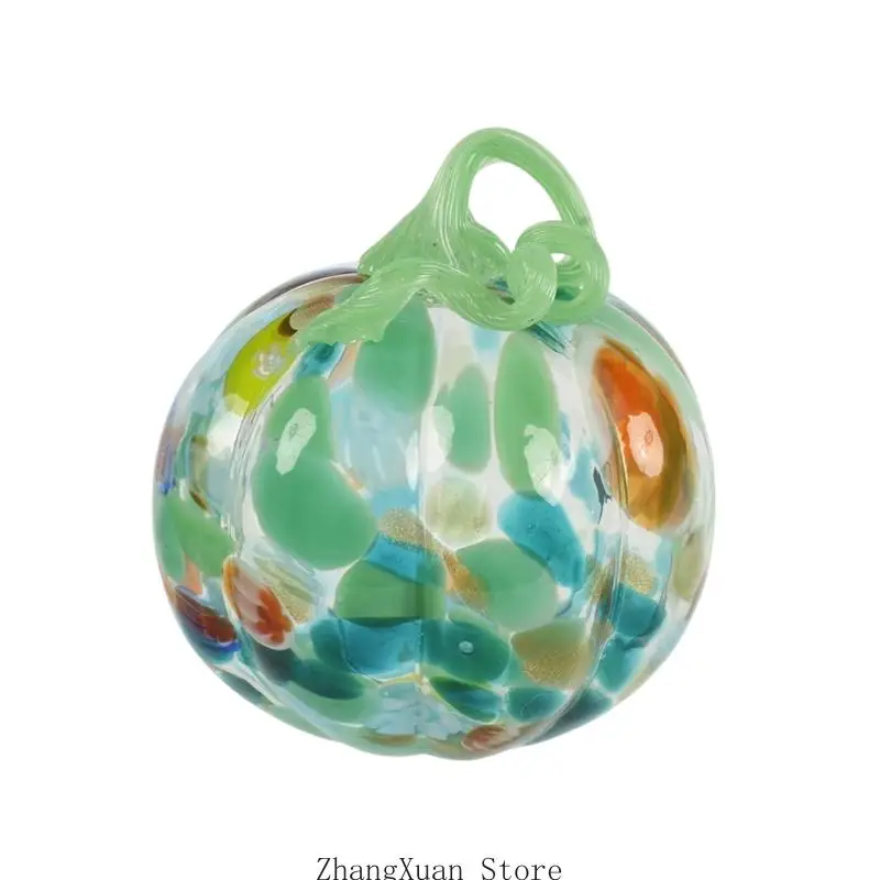 Mundgeblasener Glas-Herbst-Akzent für Hängeregal Eingangsbereich mit geschwungenem Stiel und Ernte-Home-Styling-Stück 3XUF – Detail 4