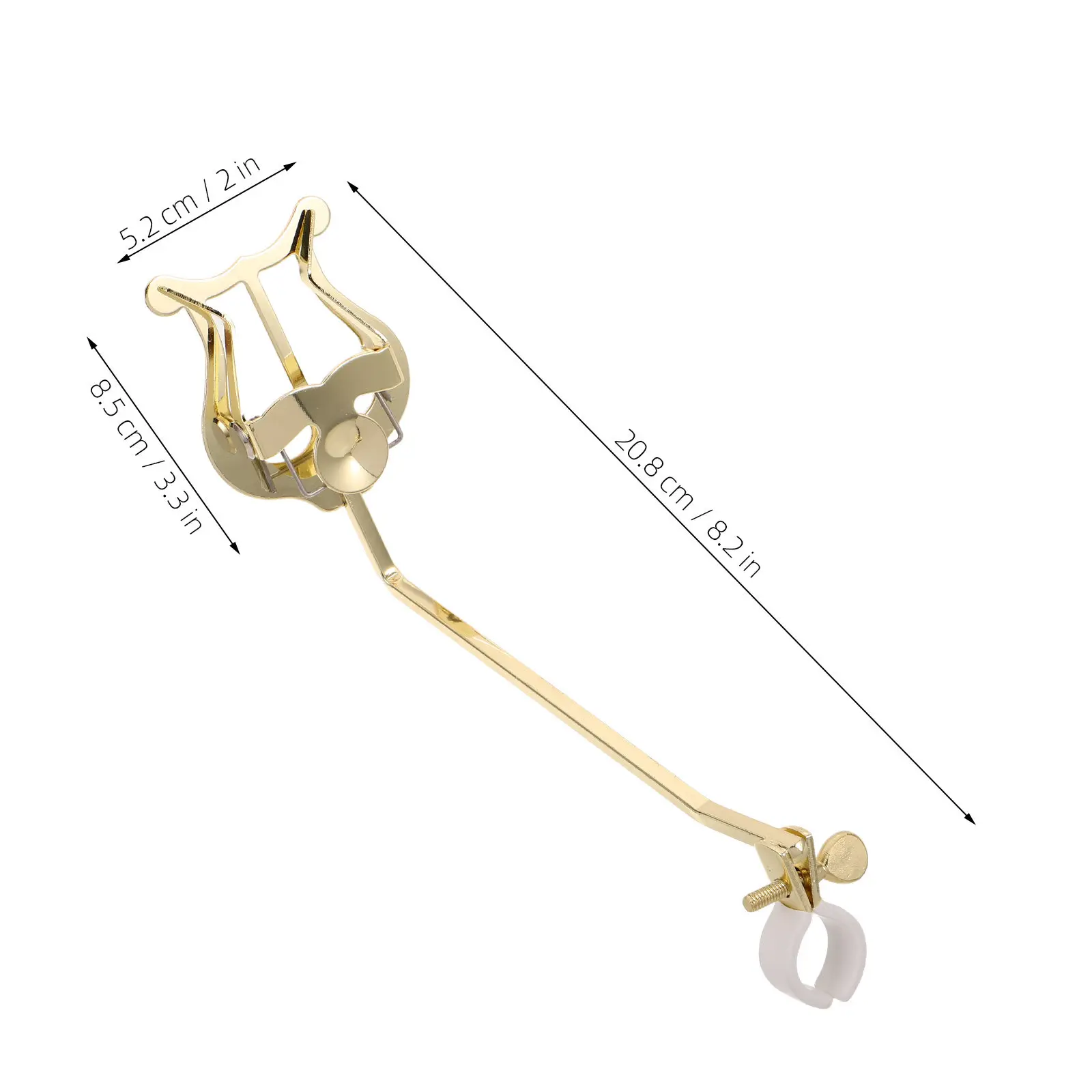 French Horn Gold Marching Band Sheet Clip Clamp-on Holder Lightweight Music Flip Folder Accessories Sheet Music Clip